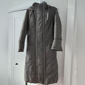 Cop.Copine Vintage Long Parka Jacket Grey Down Filled warm winter coat Puffer